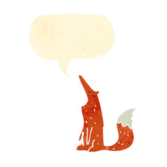 retro cartoon fox