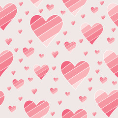 Seamless hearts  background.