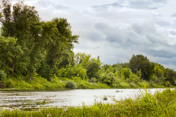 Summer river landscape