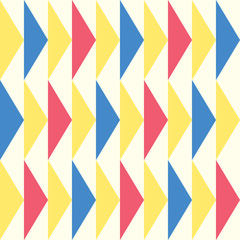 Abstract simple Blue Red Yellow triangle.