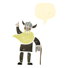retro cartoon viking warrior