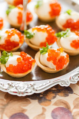 canape with caviar