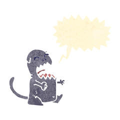 retro cartoon angry cat