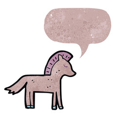 retro cartoon talking horse