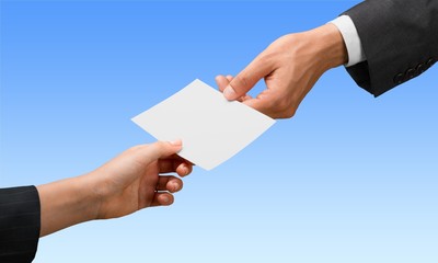 Business, exchange, handed.