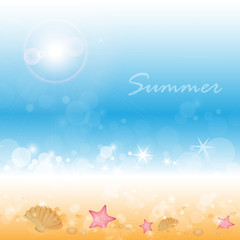 Fototapeta na wymiar Summer Background - Vector Illustration