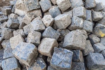 Granite cubes natural stone