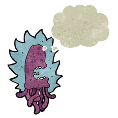 retro cartoon jellyfish