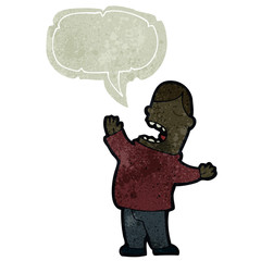 retro cartoon singing man