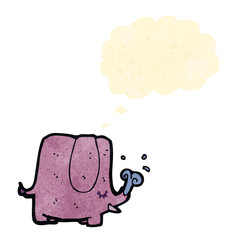 retro cartoon elephant