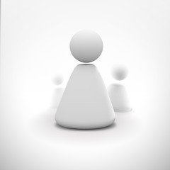 Abstract human realistic model