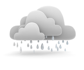 Cloud and rain icon