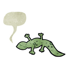 retro cartoon lizard