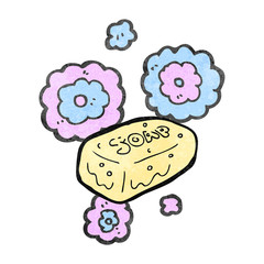 retro cartoon bar of soap