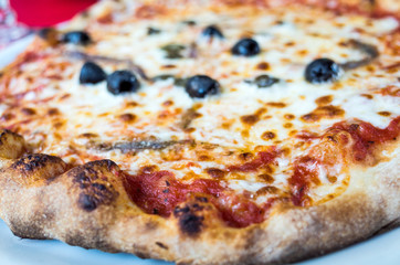 tasty pizza on a the table