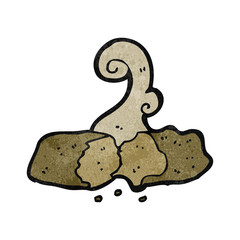 retro cartoon hot bread