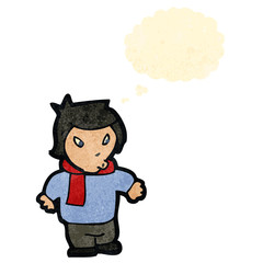 retro cartoon asian man