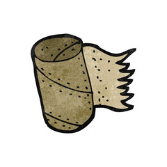 retro cartoon empty toilet roll