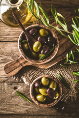 Olives on branch