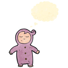 retro cartoon baby