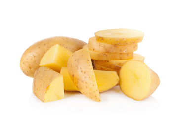 potato on white background