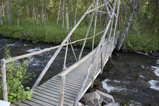 Gargia Fjellstue, Fluss, H&auml;ngebr&uuml;cke