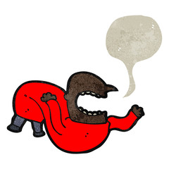 retro cartoon flexible man