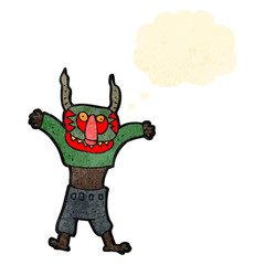 retro cartoon man in spooky mask