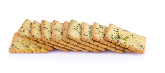Cracker isolated on white background