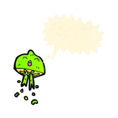 retro cartoon squirting lime