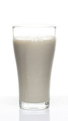 Soybean Milk in Glass on White background
