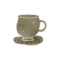 retro cartoon tea cup