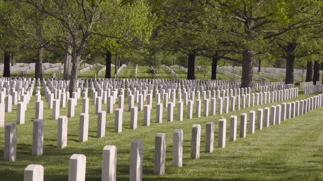 Arlington National Cemetery panning shot 