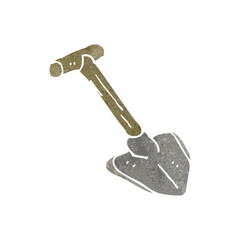 retro cartoon shovel