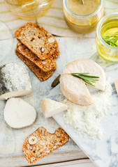 Assorted Cheese Plate with vegetables