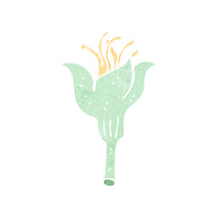 retro cartoon flower