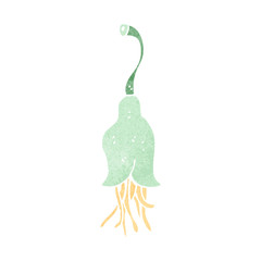 retro cartoon flower