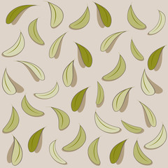 Green leaves seamless background.