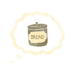 retro cartoon bread symbol