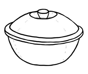 ceramic bowl with cover