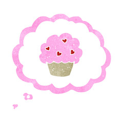 Naklejka premium retro cartoon cupcake symbol