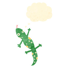 retro cartoon lizard