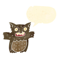 retro cartoon little monster