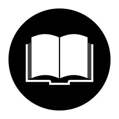 Book Icon Black Circle