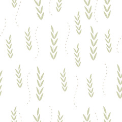 Seamless green leaves background.