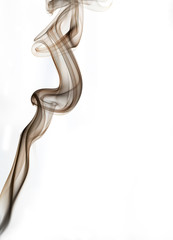 Smoke on a white background closeup