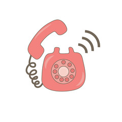 Retro phone ringing.