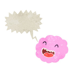 retro cartoon laughing cloud