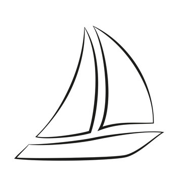 recommend clip art: Segelboot Yacht Vektor Silhouette