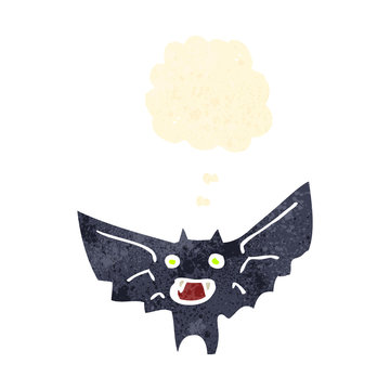 retro cartoon vampire bat